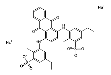 disodium [(9,10-dihydro-9,10-dioxo-1,4-anthrylene)diimino]bis[ethyltoluenesulphonate] structure