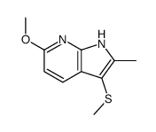 6-甲氧基-2-甲基-3-(甲基硫代)-1H-吡咯并[2,3-b]吡啶结构式