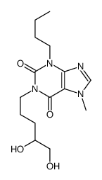 3-butyl-1-(4,5-dihydroxypentyl)-7-methylpurine-2,6-dione Structure