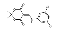 5-[[(2,6-dichloropyridin-4-yl)amino]methylidene]-2,2-dimethyl-1,3-dioxane-4,6-dione结构式