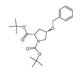 (2S,4R)-di-tert-butyl 4-(benzyloxy)pyrrolidine-1,2-dicarboxylate Structure