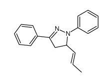 1,3-Diphenyl-5-(trans-1-propenyl)-2-pyrazolin结构式