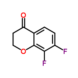 7,8-二氟苯并二氢吡喃-4-酮结构式