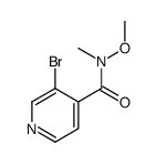 3-bromo-N-methoxy-N-methylpyridine-4-carboxamide Structure