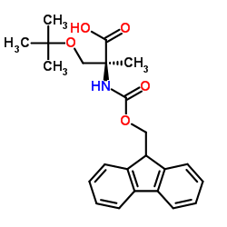(S)-Fmoc-O-叔丁基-α-甲基-丝氨酸结构式