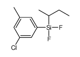 butan-2-yl-(3-chloro-5-methylphenyl)-difluorosilane结构式