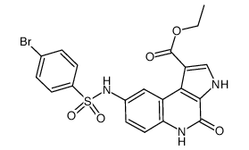 8-(4-bromo-benzenesulfonylamino)-4-oxo-4,5-dihydro-3H-pyrrolo[2,3-c]quinoline-1-ethyl carboxylate结构式