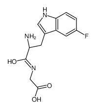 2-[[(2S)-2-amino-3-(5-fluoro-1H-indol-3-yl)propanoyl]amino]acetic acid Structure