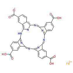 (TETRACARBOXYPHTHALOCYANINATO)IRON(II) Structure