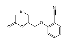 (S)-(+)-2-acetyloxy-1-bromo-3-(2-cyanophenoxy)propane结构式