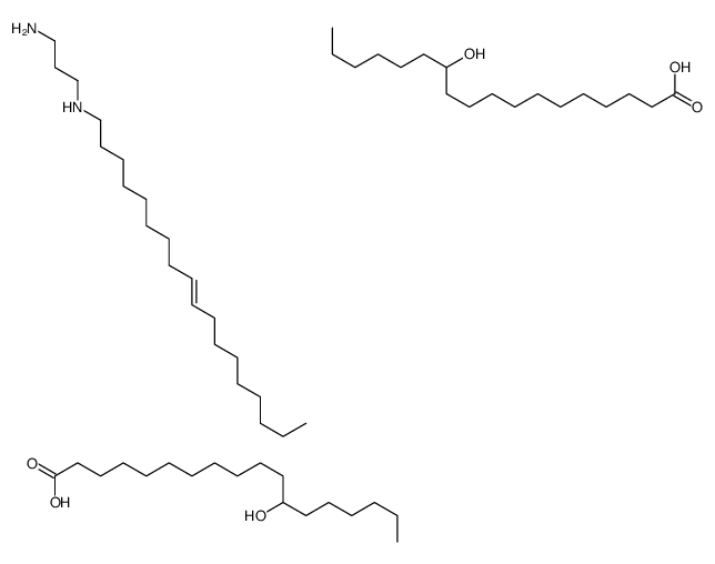12-hydroxyoctadecanoic acid, compound with N-(Z)-octadec-9-enylpropane-1,3-diamine (2:1)结构式