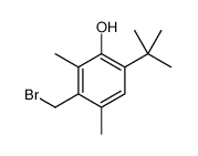 3-(bromomethyl)-6-(tert-butyl)-2,4-xylenol结构式