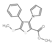 5-(甲硫基)-4-苯基-3-(1H-吡咯-1-基)-2-噻吩甲酸甲酯结构式