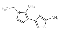 4-(1-Ethyl-5-methyl-1H-pyrazol-4-yl)-thiazol-2-ylamine Structure