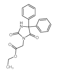 ethyl 2-(2,5-dioxo-4,4-diphenyl-imidazolidin-1-yl)acetate结构式