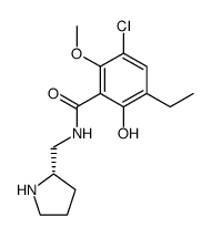 (S)-(+)-5-chloro-3-ethyl-6-methoxy-N-(2-pyrrolidinylmethyl)salicylamide Structure