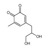 5-(2,3-dihydroxypropyl)-3-methylcyclohexa-3,5-diene-1,2-dione结构式