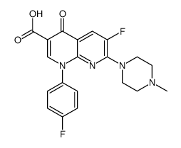 6-氟-1-(4-氟苯基)-7-(4-甲基哌嗪-1-基)-4-氧代-1,4-二氢-1,8-萘啶-3-羧酸结构式