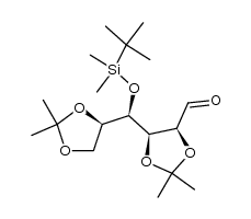 4-O-(tert-butyldimethylsilyl)-2,3:5,6-di-O-isopropylidene-aldehydo-D-mannose结构式