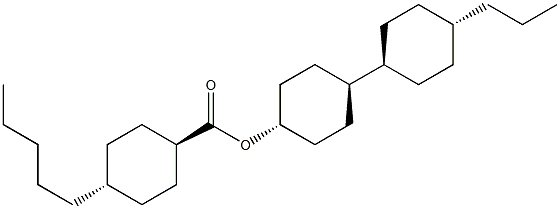 [反式[反式(反式)]]-4-戊基环己烷羧酸 4'-丙基[1,1'-联环己烷]-4-基酯结构式