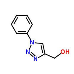 1-苯基-1氢-4-甲醇基-1,2,3-三唑结构式