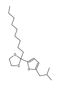 2-(5-isobutyl-thiophen-2-yl)-2-nonyl-[1,3]dithiolane Structure