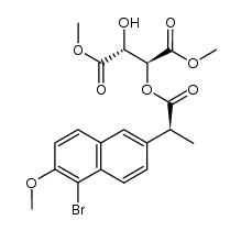 (2S,3R)-dimethyl 2-(((S)-2-(5-bromo-6-methoxynaphthalen-2-yl)propanoyl)oxy)-3-hydroxysuccinate结构式