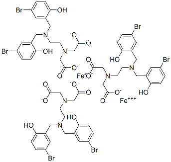iron(III) N,N'-bis(5-bromo-2-hydroxybenzyl)ethylenediamindiacetic acid结构式