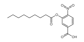 4-nitro-3-(nonanoyloxy)benzoic acid结构式