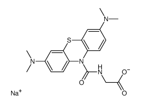 10-(羧甲基氨基羰基)-3,7-双(二甲氨基)吩噻嗪钠盐结构式