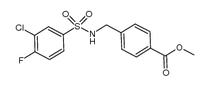 methyl 4-[(3-chloro-4-fluoro-phenylsulfonamido)methyl]benzoate Structure