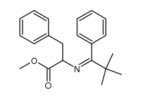 methyl 2-((2,2-dimethyl-1-phenylpropylidene)amino)-3-phenylpropanoate Structure