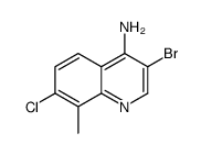 4-Amino-3-bromo-7-chloro-8-methylquinoline结构式