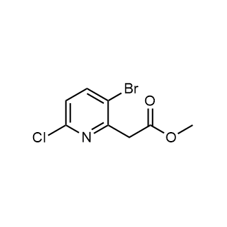 2-(3-溴-6-氯-2-吡啶基)乙酸甲酯结构式