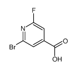 2-Bromo-6-fluoroisonicotinicacid Structure