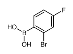 2-Bromo-4-fluorophenylboronic acid structure