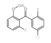(5-氯-2-碘苯基)(2-氟-6-甲氧基苯基)甲酮结构式