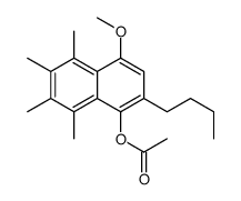 (2-butyl-4-methoxy-5,6,7,8-tetramethylnaphthalen-1-yl) acetate Structure