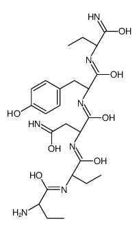 (2S)-2-[[(2S)-2-[[(2S)-2-aminobutanoyl]amino]butanoyl]amino]-N-[(2S)-1-[[(2S)-1-amino-1-oxobutan-2-yl]amino]-3-(4-hydroxyphenyl)-1-oxopropan-2-yl]butanediamide结构式