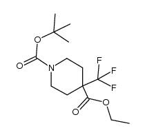 1-tert-butyl 4-ethyl 4-(trifluoromethyl)piperidine-1,4-dicarboxylate Structure
