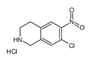 7-Chloro-6-nitro-1,2,3,4-tetrahydroisoquinoline hydrochloride Structure
