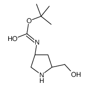 tert-Butyl ((3R,5S)-5-(hydroxyMethyl)pyrrolidin-3-yl)carbamate structure