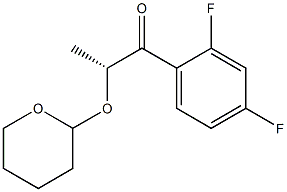 (2R)-2',4'-Difluoro-2-(3,4,5,6-tetrahydro-2H-pyran-2-yloxy)propiophenone结构式