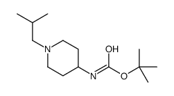 tert-butyl N-[1-(2-methylpropyl)piperidin-4-yl]carbamate Structure