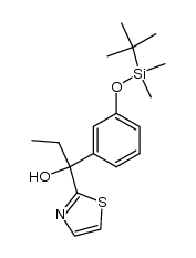 1-hydroxy-1-[3-[(tert-butyldimethylsilyl)oxy]phenyl]-1-(thiazol-2-yl)propane结构式