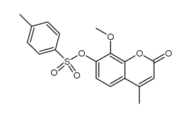 8-methoxy-4-methyl-7-(toluene-4-sulfonyloxy)-coumarin结构式