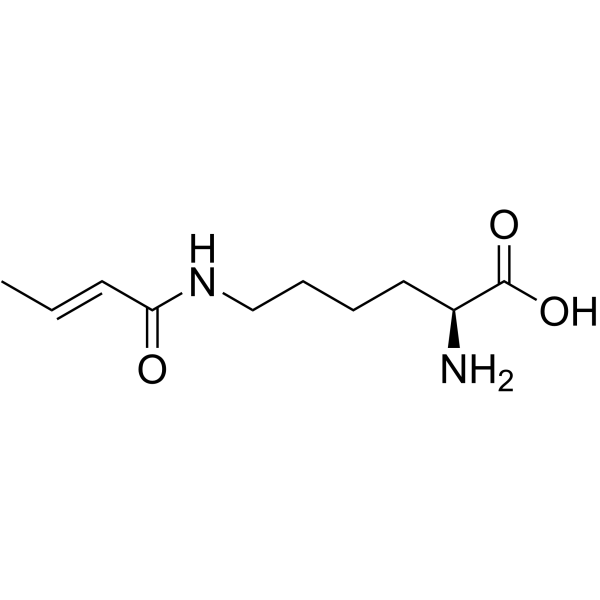 N6-(丁-2-烯酰基)-L-赖氨酸结构式