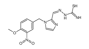 [(E)-[1-[(4-methoxy-3-nitrophenyl)methyl]imidazol-2-yl]methylideneamino]thiourea Structure