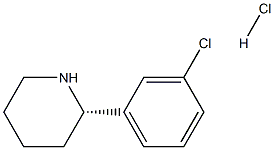 (S)-2-(3-chlorophenyl)piperidine hydrochloride Structure
