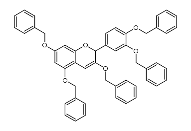 3,5,7-tris(benzyloxy)-2-(3,4-bis(benzyloxy)phenyl)-2H-chromene结构式